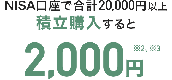 NISAōv20,000~ȏϗw2,000~2A3