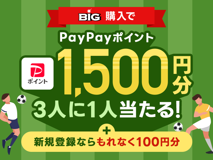 BIGwPayPay|Cg1,500~3l1lI {VKo^ȂȂ100~