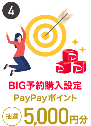 4 BIG�\��w���ݒ� PayPay�|�C���g ���I��5,000�~��